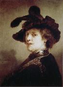 REMBRANDT Harmenszoon van Rijn Self-Portrait in Fancy Dress USA oil painting artist